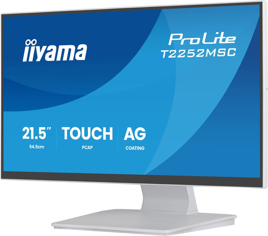 Ecran IIYAMA 21 5 Tactile PCAP 10 pts 1920x1080 dalle IPS ultra mince HDMI DisplayPort Haut parleurs 2xUSB 250cdm² 1000:1 5ms VESA 100x100 - vue 4
