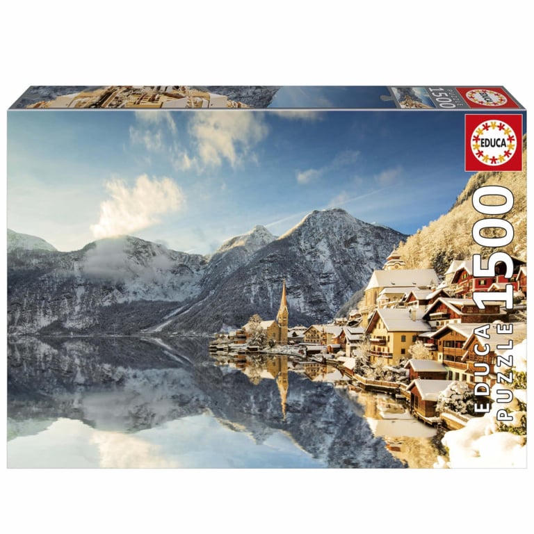 Puzzle EDUCA Hallstatt Hiver 1500 pièces Paysage 85 x 60 cm Adulte - vue 6