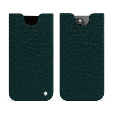 Pochette cuir Apple iPhone 15 Pro Max - Pochette - Vert - Cuir saffiano