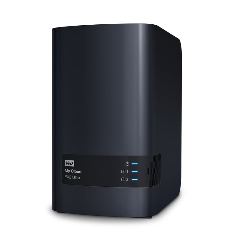 Western Digital My Cloud EX2 Ultra NAS Bureau Marvell Armada 385 1 Go DDR3 16 To HDD My Cloud OS Noir - Neuf