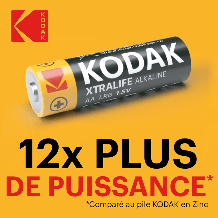 KODAK Xtralife Piles AA LR6 Alcaline 1 5V – Pack de - vue 4