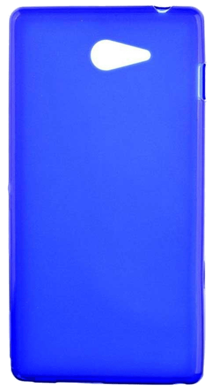 Coque silicone unie compatible Givré Bleu Sony Xperia M2