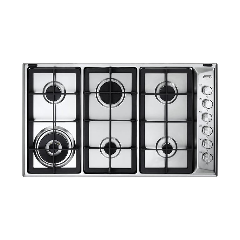 DeLonghi PLI 69 GHD Plaque de cuisson à gaz 90 cm 6 feux de commande latéraux Grille fonte PLI69GHD - vue 3