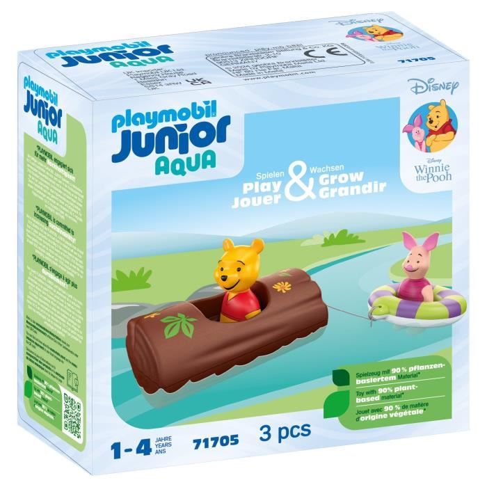 PLAYMOBIL Junior 71705 Winnie et Porcinet, Flotte dans l'eau, Jouet pour le bain, Junior & Disney, Des 12 mois - Neuf