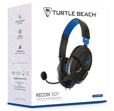 Turtle Beach Recon 50P Auriculares con cable Diadema Play Negro, Azul