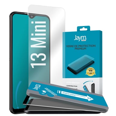 JAYM - Cristal templado premium para Apple iPhone 13 Mini - Plano 2.5D - Garantía de por vida reforzado 9H Ultra Resistente Asahi Calidad Premium - Aplicador personalizado incluido