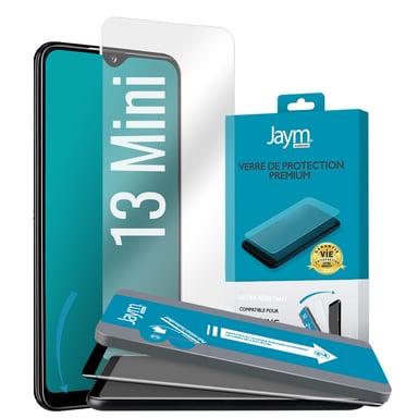 JAYM - Verre de Protection Premium pour Apple iPhone 13 Mini - Plat 2.5D - Garanti à Vie Renforcé 9H Ultra Résistant Qualitée supérieure Asahi - Applicateur sur Mesure Inclus