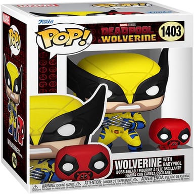 Funko 82382 Pop Marvel Marvel Deadpool 3 Wolverine avec Babypool