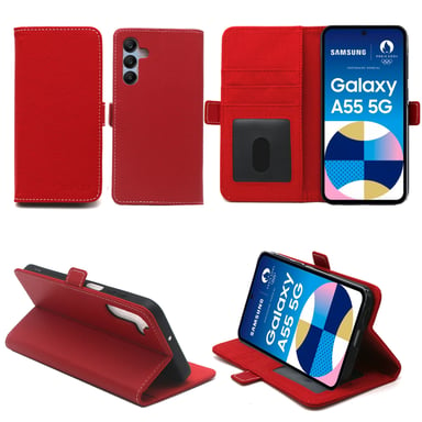 Samsung Galaxy A55 5G Etui / Housse pochette protection rouge