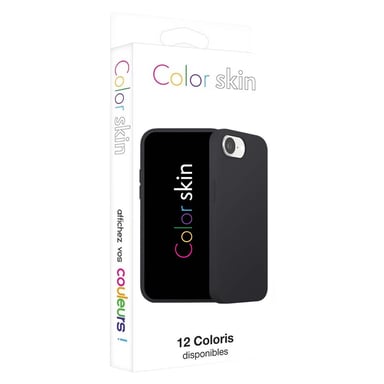Coque pour iPhone 16e Édition Color Skin en TPU avec Intérieur Doux Noir