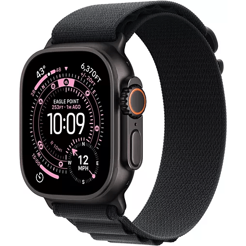 Watch Ultra 3 (2025) GPS + Cellular Boitier de 49mm en Titane Noir avec Boucle Alpine, Noir - M - Très bon état