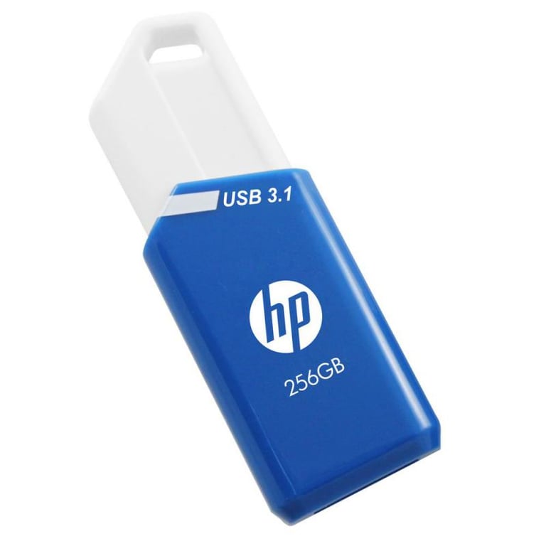 HP x755w lecteur USB flash 256 Go USB Type-A 3.2 Gen 1 (3.1 Gen 1) Bleu, Blanc - Neuf