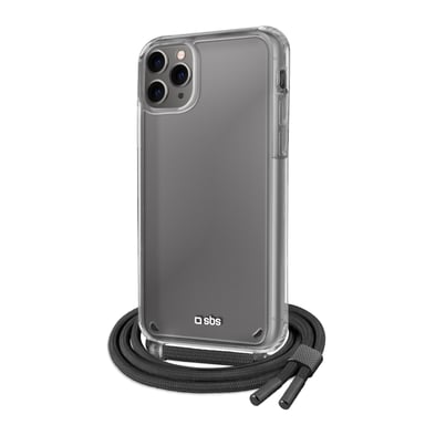 Custodia trasparente con fascia da collo colorata per iPhone 11 Pro- SBS