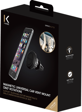 Soporte magnético para teléfono de coche con rejilla de ventilación (rotación de 360°)