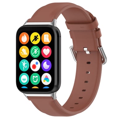 Bracelet de montre en cuir pour Xiaomi Smart Band 9 Pro Brown