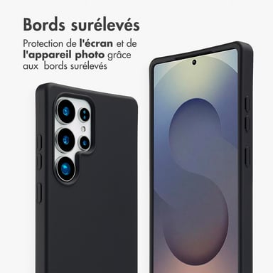 imoshion Coque arrière Color avec cordon amovible et MagSafe pour Samsung Galaxy S25 Ultra - Noir