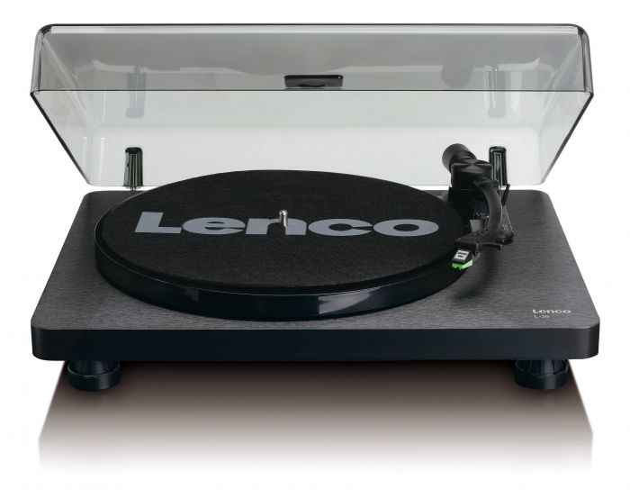 Lenco L-30BK platine Tourne-disque entraîné par courroie Noir Semi-automatique - Neuf