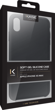 Custodia morbida in silicone gel per Apple iPhone XS Max, nero satinato