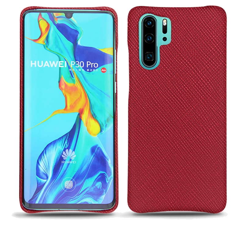 Coque cuir Huawei P30 Pro - Coque arrièreRouge