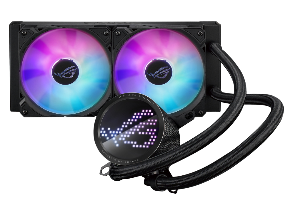 Asus Rog Ryuo III 240 Argb - Système De Refroidissement Liquide De Processeur - Taille De Radiateur : 240 Mm - (Pour : Lga1156, Lga1155, Lga1150, Lga1151, Am4, Lga1200, Lga1700, Am5) - Base Cuivre - 120 Mm - Noir