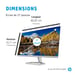 HP M27fq 68,6 cm (27'') 2560 x 1440 pixel Quad HD LED Argento