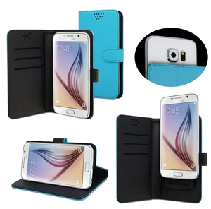 Etui Folio Universel Stand Et Coulissant Bleu Jusqua 4.5