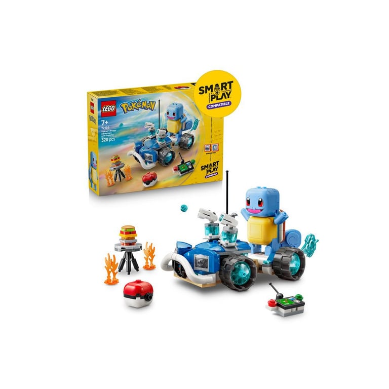 LEGO Pokémon 72156 Set de construction compatible SMART Play™ Carapuce Aventure avec le buggy du Dresseur Dès - vue 1