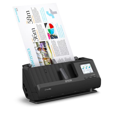 Epson ES-C380W Chargeur automatique de documents + Scanner à feuille 600 x 600 DPI A4 Noir