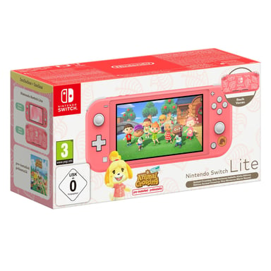 Nintendo Switch Lite Animal Crossing: New Horizons Isabelle Aloha Edition videoconsola portátil 14 cm (5.5'') 32 GB Pantalla táctil Wifi Coral