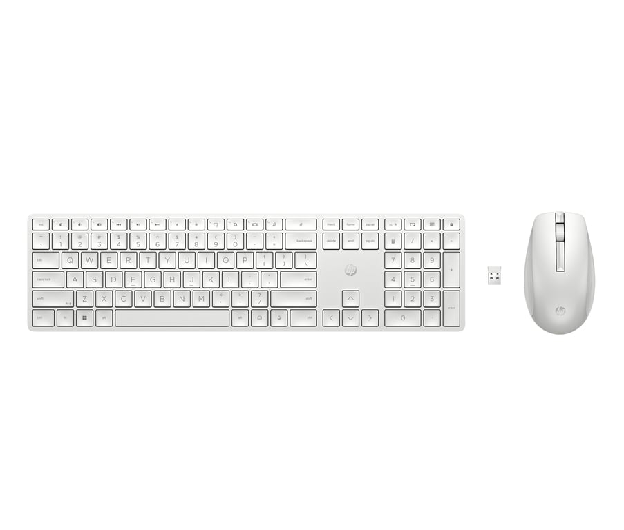 HP 650 WRLS KB/MSE COMBO WHT FR clavier Souris incluse Maison RF sans fil Blanc - Neuf
