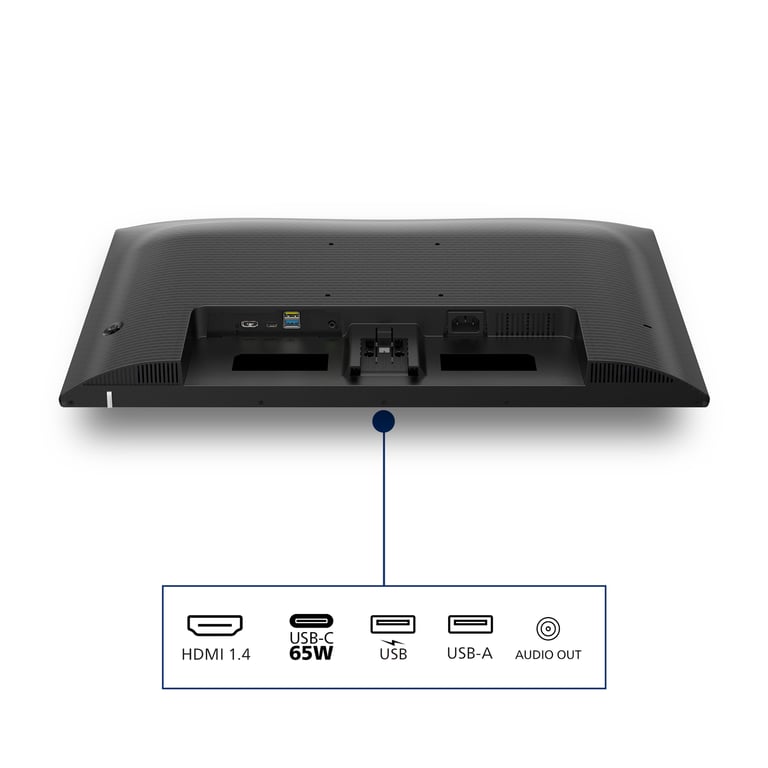 Philips 24E1N1300A Moniteur FHD 24 Pouces 100 Hz IPS 1 ms Alimentation USB C Haut parleurs Anti Scintillement Mode LowBlue 1920 x 1080 250 CDm² HDMI 1.4 / USB C - vue 3