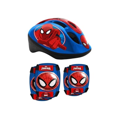Casque + coudières/genouillères STAMP Spider-Man pour enfants réglable Multicolore