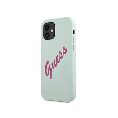 Guess Funda para Apple iPhone 12 Mini Collection Vintage Silicona en TPU Azul