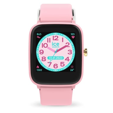 ICE-WATCH Orologio intelligente connesso per bambini con cinturino in silicone (1,40'') rosa