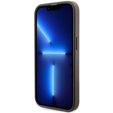 Custodia Guess per iPhone 15 Pro 6.1'' marrone Custodia rigida 4G a strisce stampate MagSafe