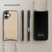 Selencia Coque de télephone Nova Croco avec cordon et porte-cartes pour Apple iPhone 16 - Beige
