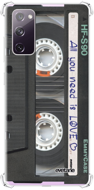 Evetane Coque Samsung Galaxy S20 FE anti-choc souple angles renforcés transparente Motif Cassette