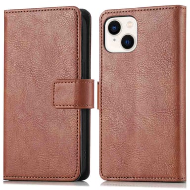 imoshion Étui de télephone portefeuille pour Apple iPhone 14 / 13 - Marron