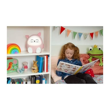 Enceinte lumineuse & veilleuse - BIGBEN - Chat - Bluetooth 5.0, 15W, Veilleuse réglable, Minuterie, Batterie USB-C