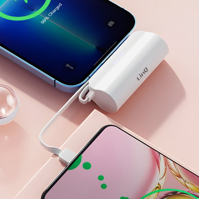 Batterie de Secours 6000mAh Double Connectivité USB C et Lightning LinQ Neuf - vue 6