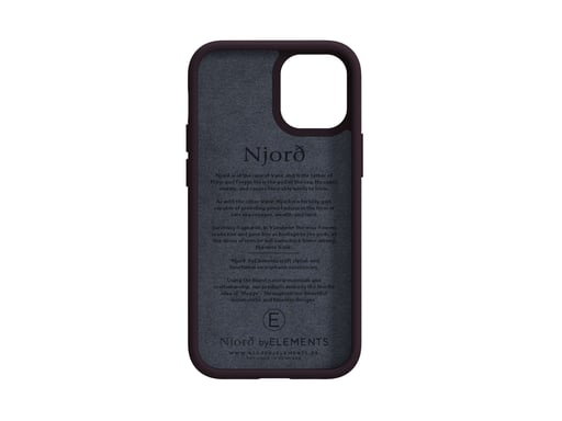 Njord byELEMENTS SL14043 coque de protection pour téléphones portables 13,8 cm (5.42'') Housse aubergine Apple (brand) iPhone 12 Mini