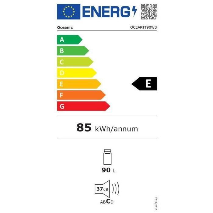 Réfrigérateur Table Top Oceanic – 90 L, 37 dB, Classe E - vue 4