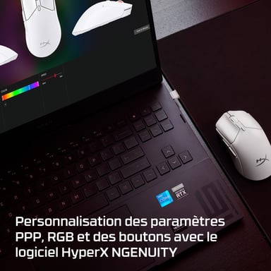 HyperX Pulsefire Haste 2 Mini - Souris gamer sans fil (blanc)