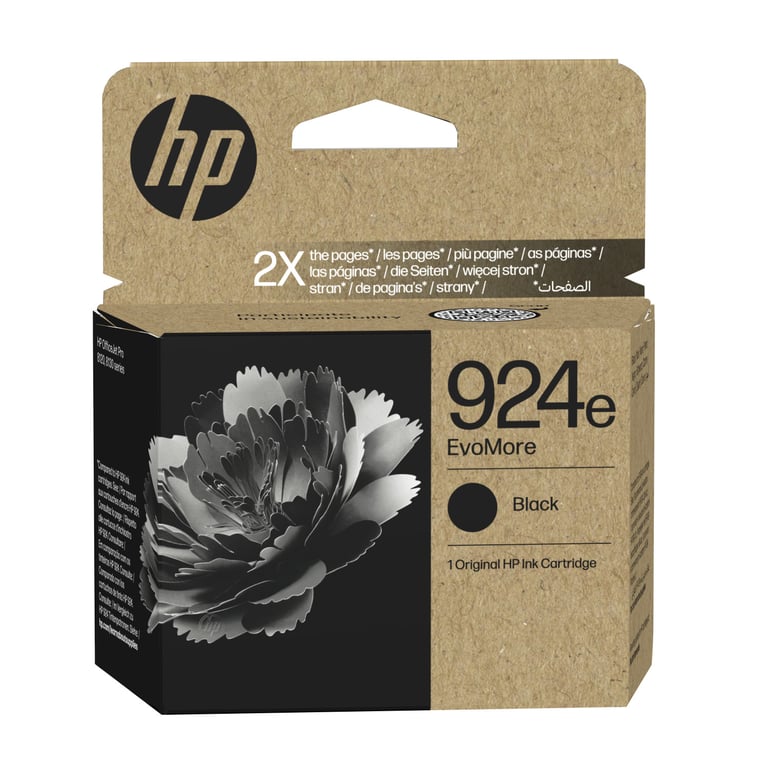 HP 924e Cartucho de tinta auténtico Negro EvoMore - Nuevo