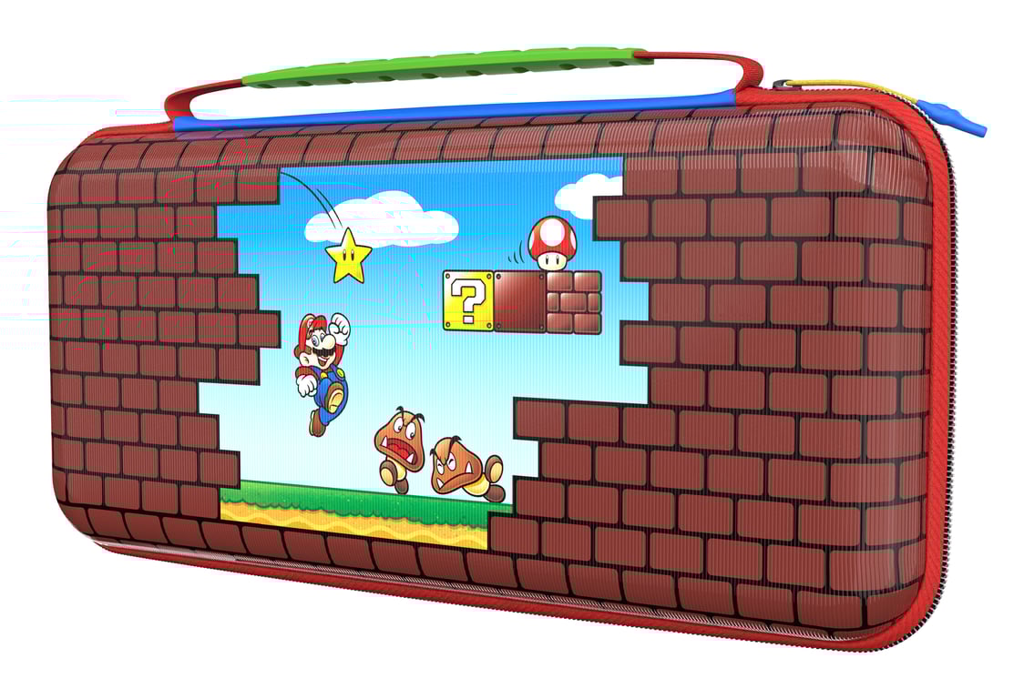 Turtle Beach PlayTrek Étui de voyage Mario Bricks sous licence officielle de Nintendo pour protéger votre Nintendo Switch 2 - Neuf