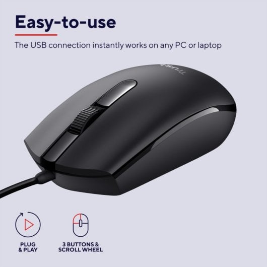 Souris Trust TM-101 – Ambidextre, USB Type-A, 1200 DPI - vue 5