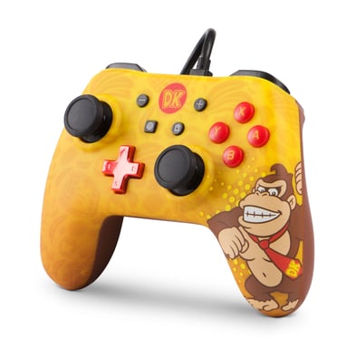 PowerA Donkey Kong marrone, giallo Joystick analogico/digitale USB per Nintendo Switch