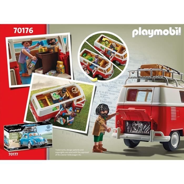 Volkswagen T1 Combi 70176 Playmobil La Boîte - vue 10