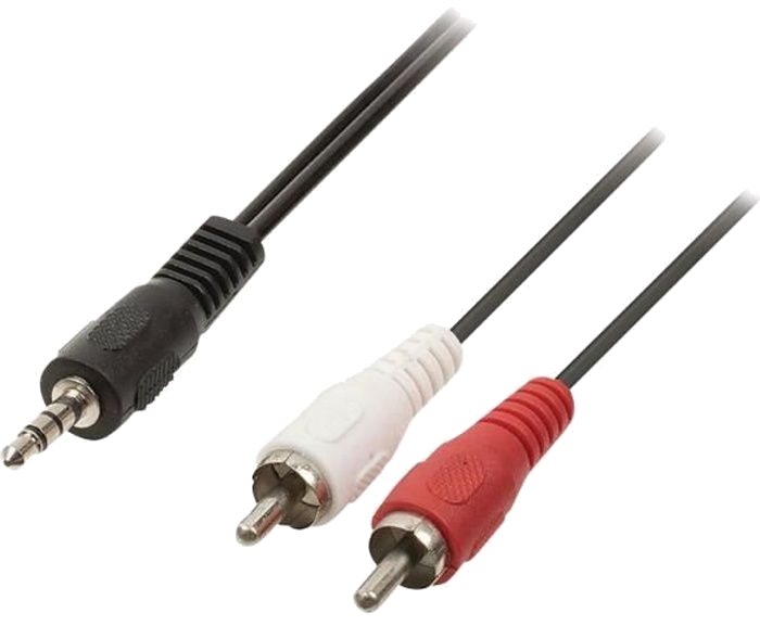 NEDIS Stereo Audio Cable - 3.5 mm Male - 2x RCA Male - 3.0 m - Noir