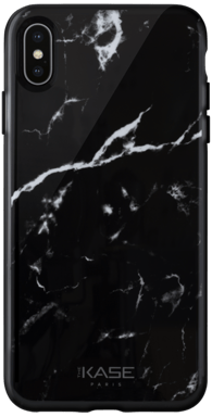 Carcasa efecto mármol para Apple iPhone X/XS, Negro Marquina